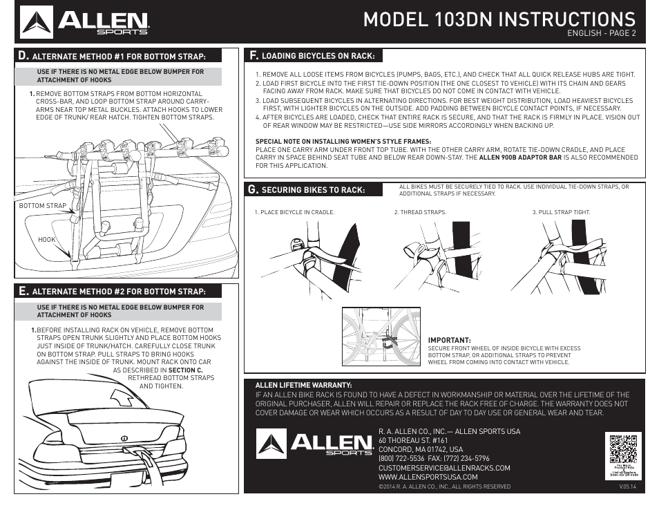 allen sports 103dn