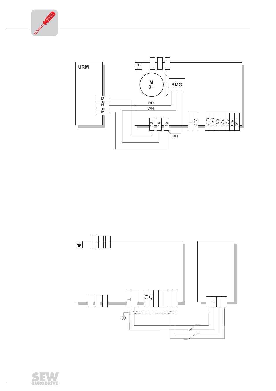 Connection Of Urm Option Connection Of Mdg11a Option Metalfab Sew Eurodrive Movimot Mm C User Manual Page 30 168 Original Mode