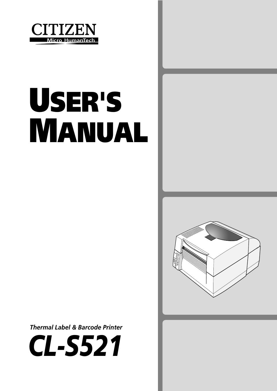 CL-S521 User Manual | 57 pages