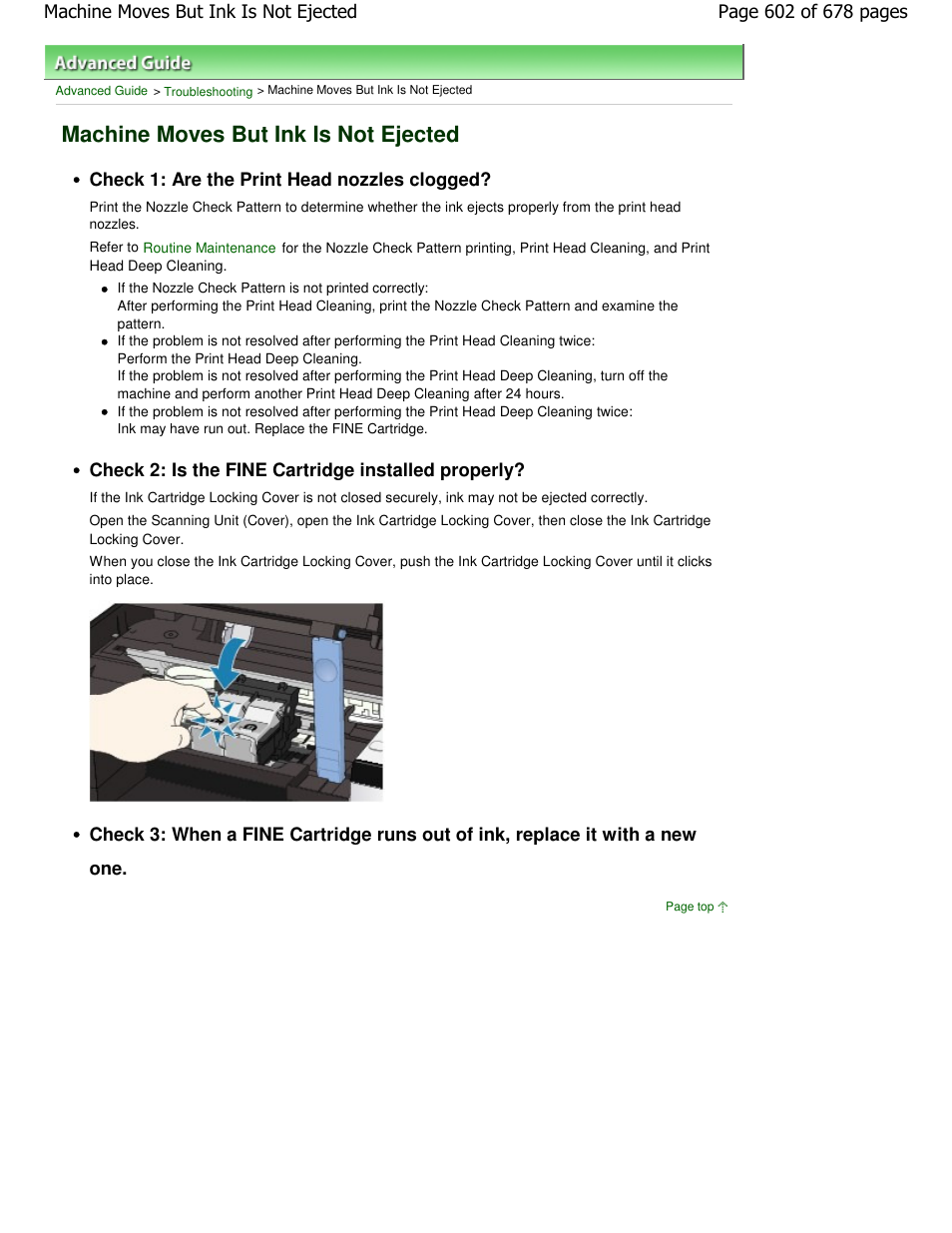 Machine Moves But Ink Is Not Ejected | Canon PIXMA MP250 User.