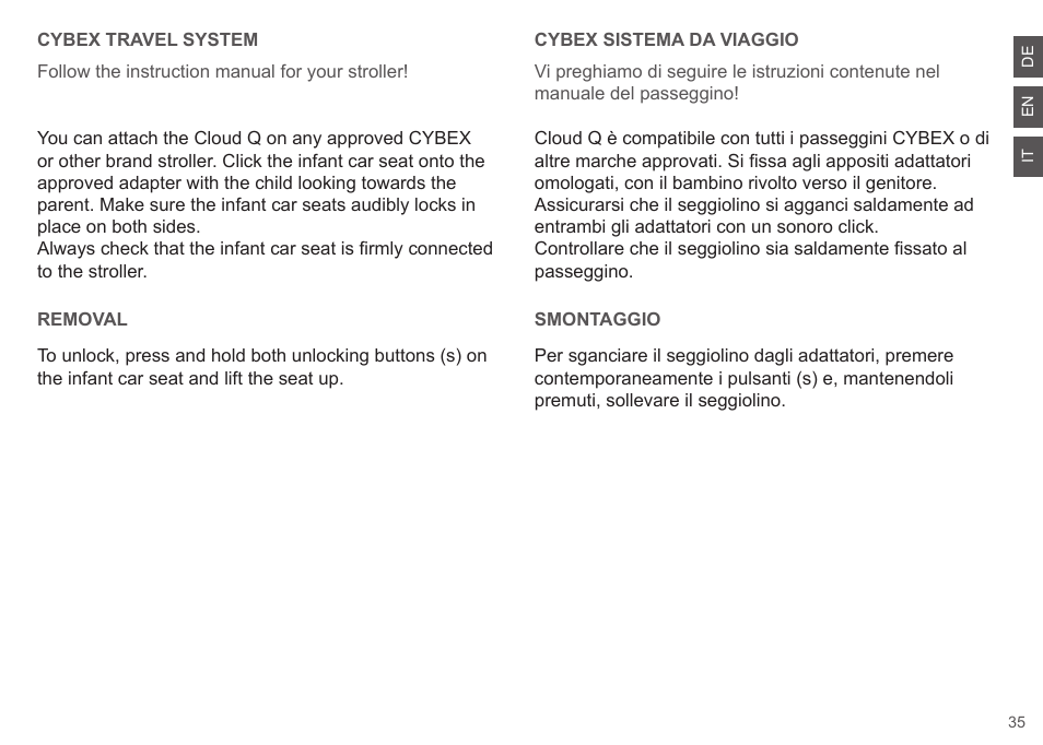 Cybex Cloud Q User Manual Page 35 190 Cybex Cloud Q User Manual Page 35 190