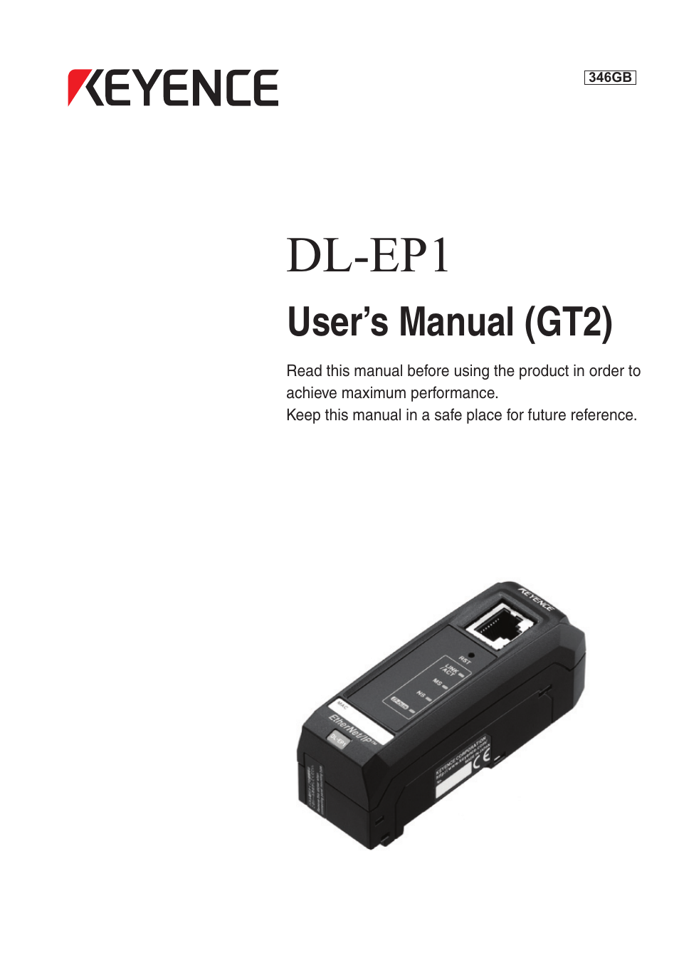 KEYENCE DL-EP1 User Manual | 128 pages