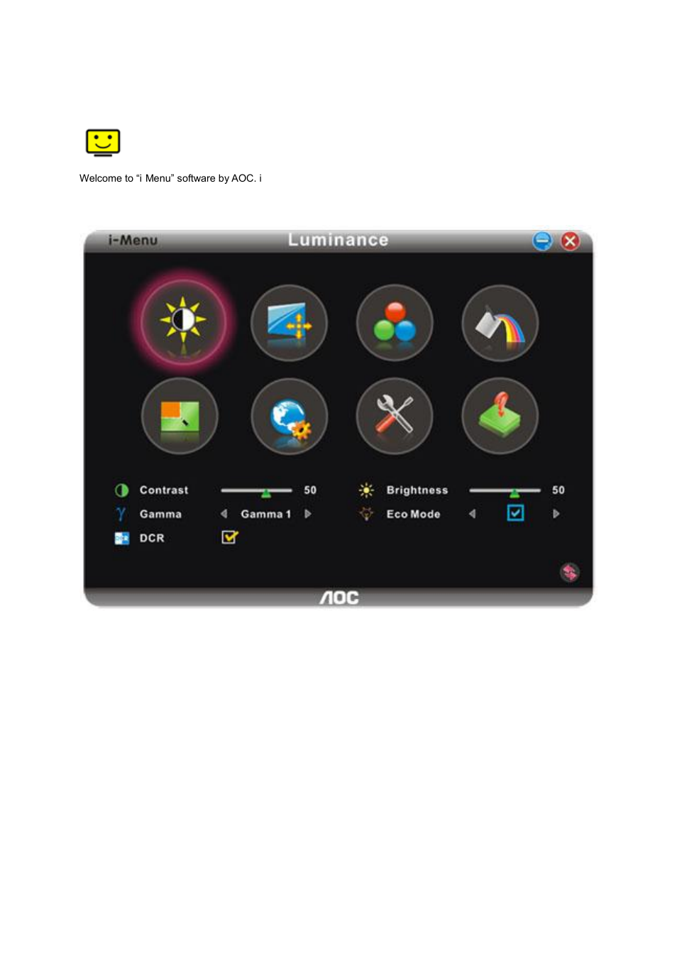 I-menu | AOC 2036Sa User Manual | Page 