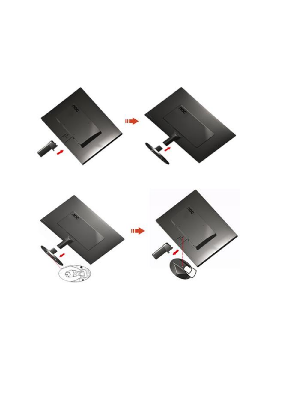 Setup Stand Base Aoc E2470swhe User Manual Page 10 60