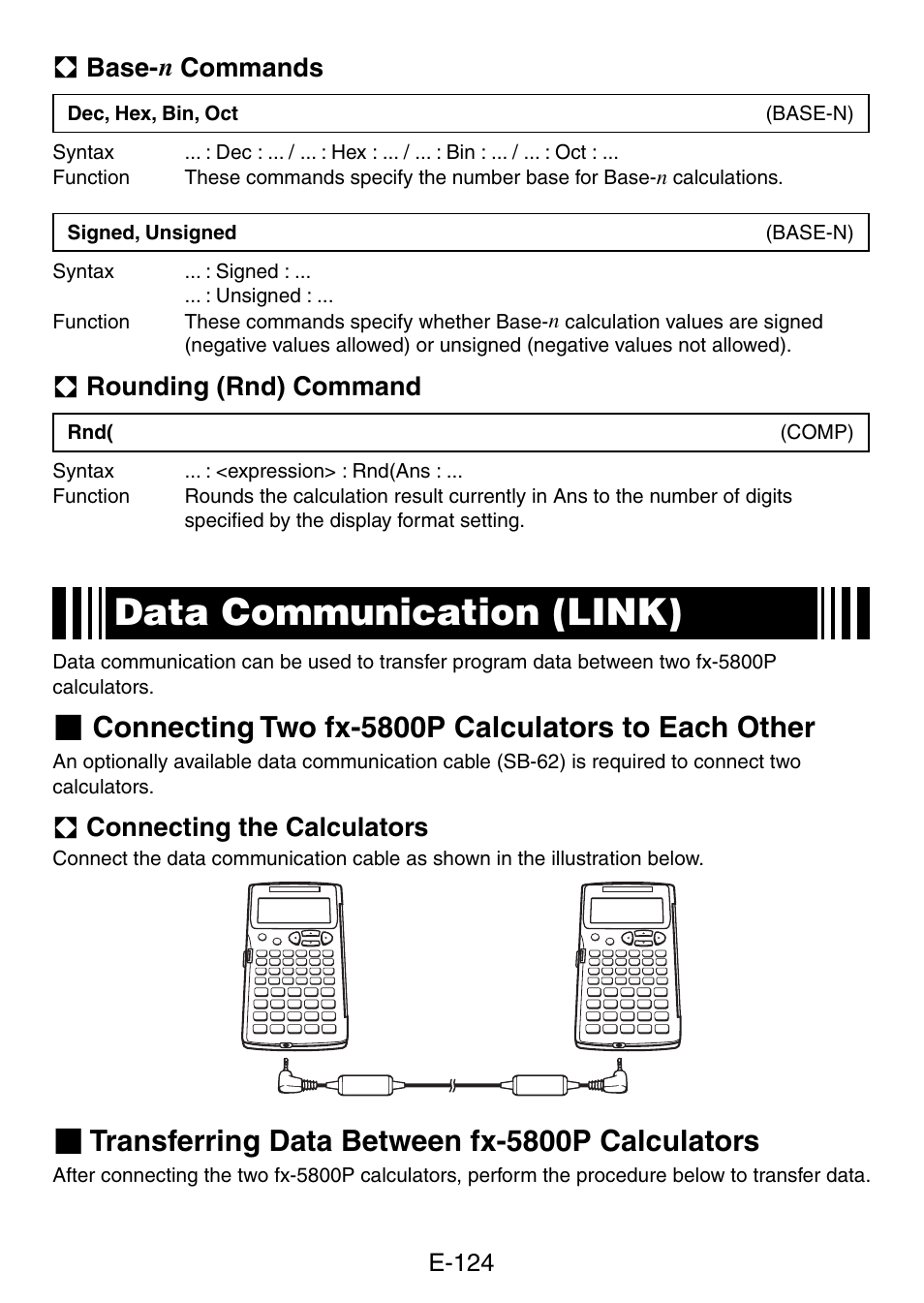 Casio fx 5800p programs