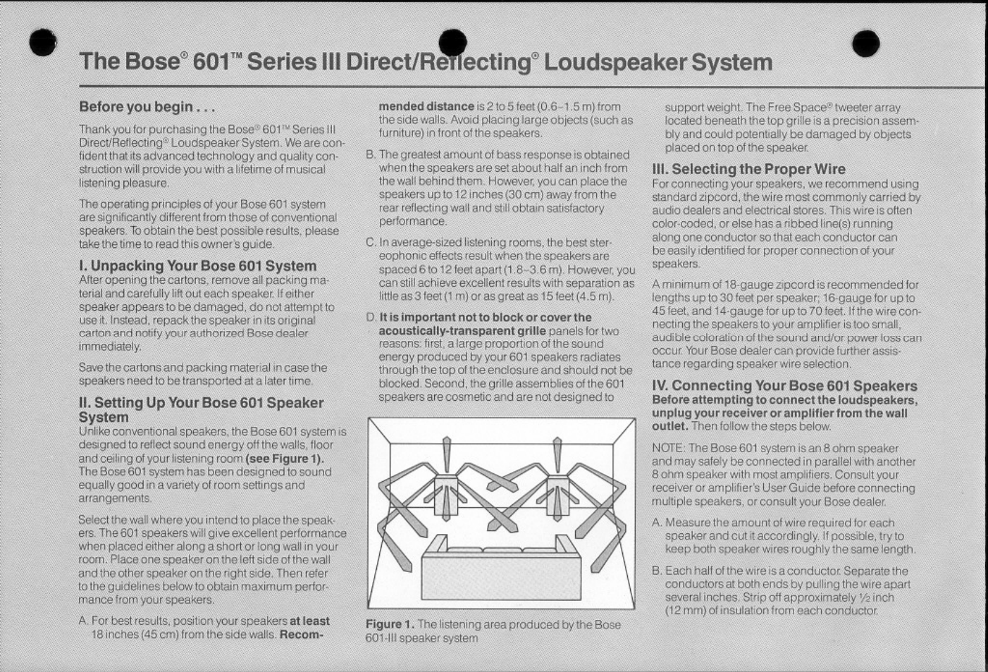 The bose, Series hi direct/retiecting® loudspeaker system | Bose Series III User Manual | Page / 6 | Original mode