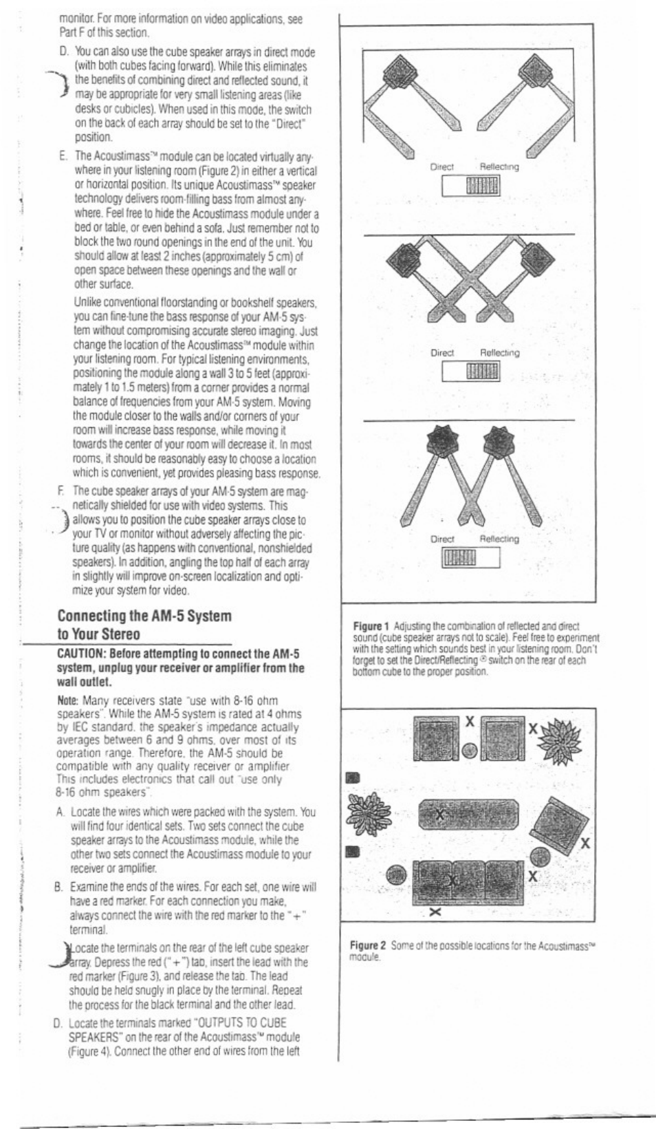 Prisnedsættelse Scrupulous Hvor Bose Acoustimass AM-5 User Manual | Page 3 / 8 | Original mode