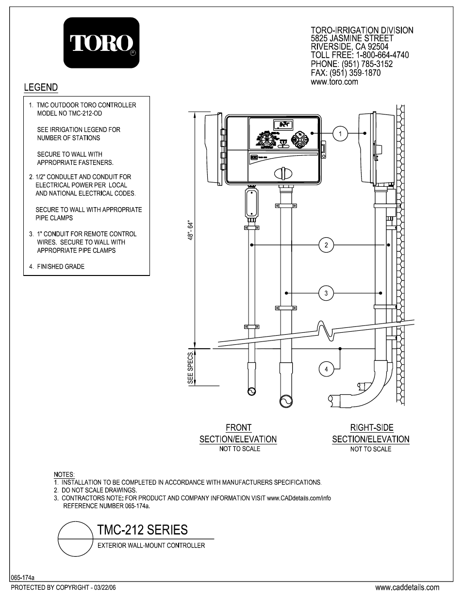 Toro Tmc 212 User Manual 1 Page