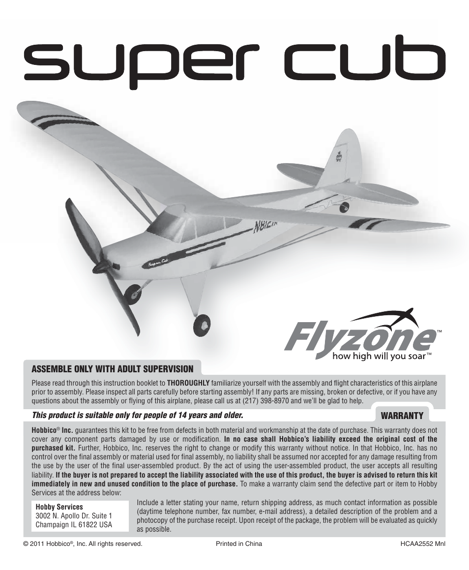 Flyzone FLZA2020 User Manual | 12 pages