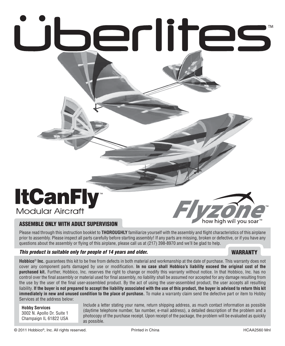 Flyzone FLZA2900 User Manual | 12 pages
