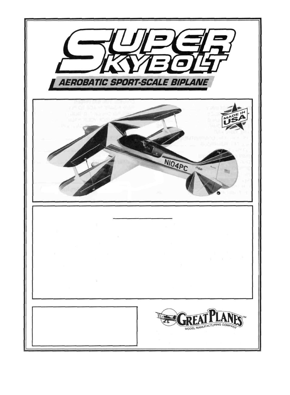 great planes skybolt