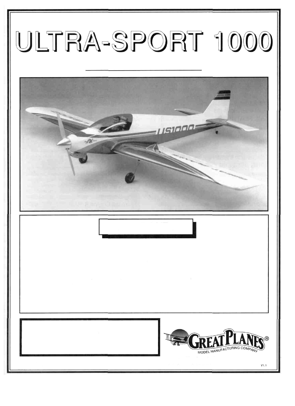 great planes ultra sport 1000
