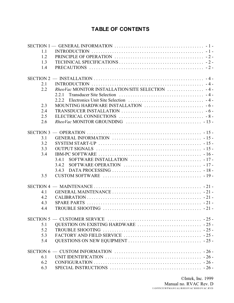 Intek RheoVac 940 User Manual | 28 pages