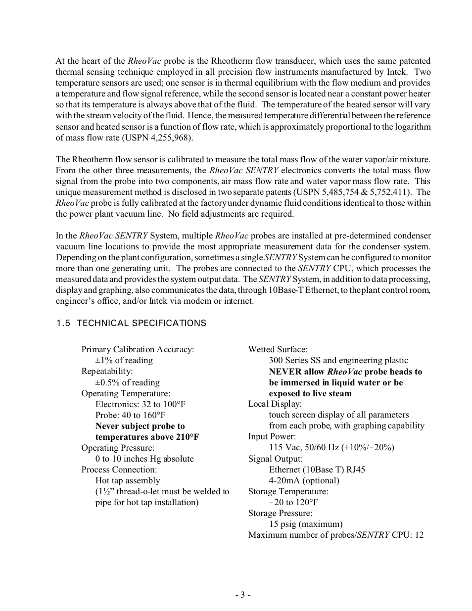 Intek RheoVac SENTRY User Manual | Page 5 / 27