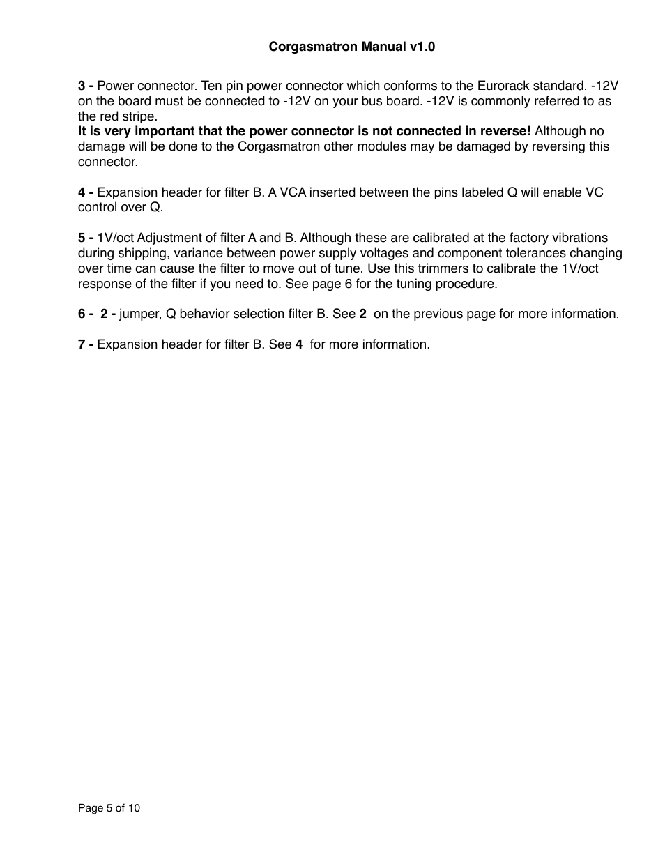 Intellijel Corgasmatron (draft) User Manual | Page 5 / 10