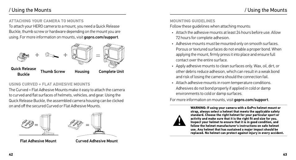Using the mounts | GoPro HERO User Manual | Page 22 / 24