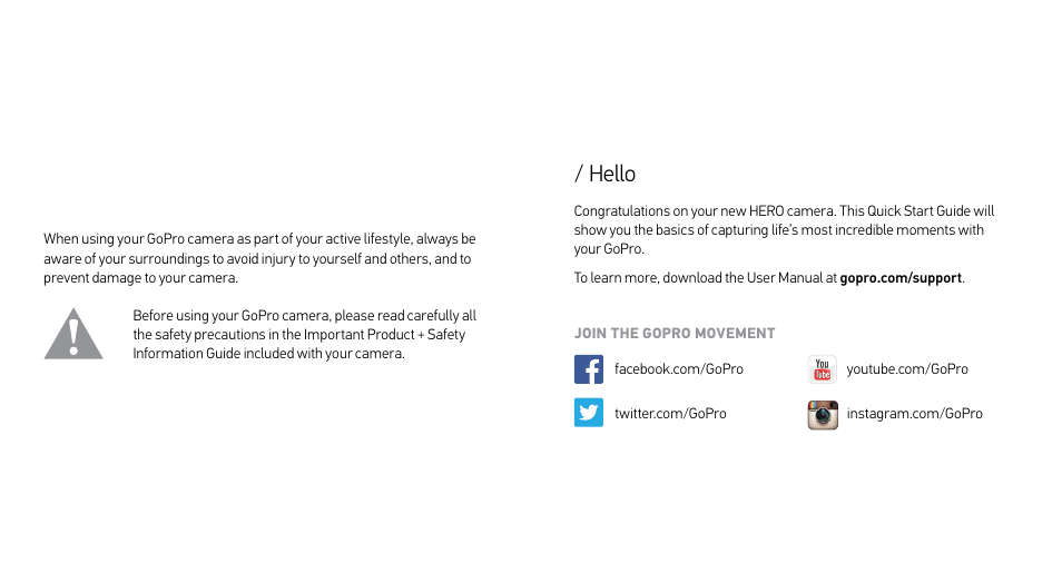 Hello | GoPro HERO User Manual | Page 2 / 7 | Original mode