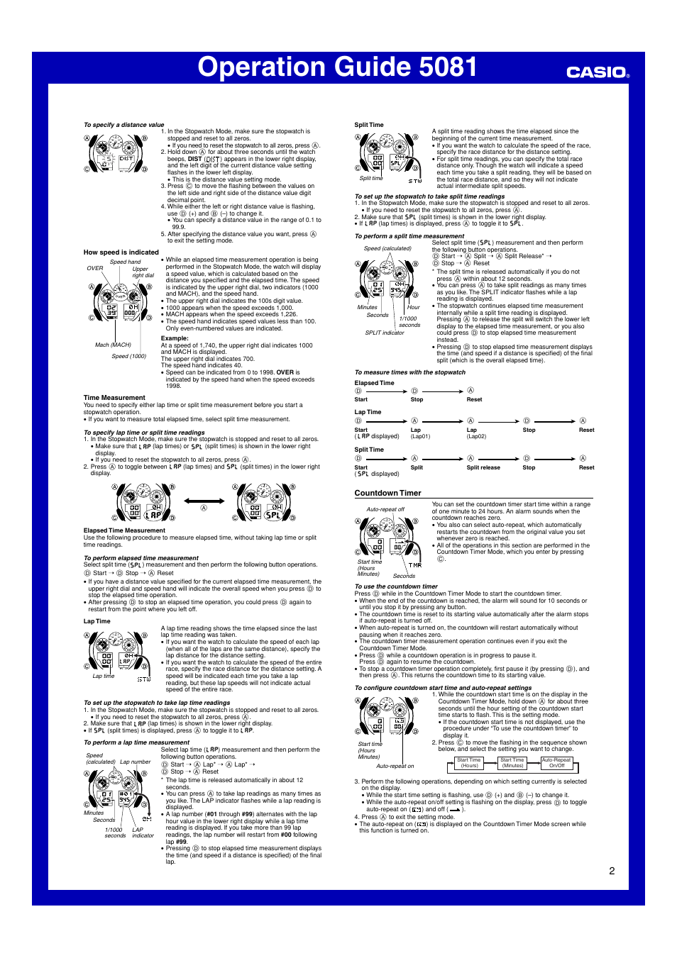 Countdown Operation guide 5081 | G-Shock GA-100 User Manual | Page / 4 | mode