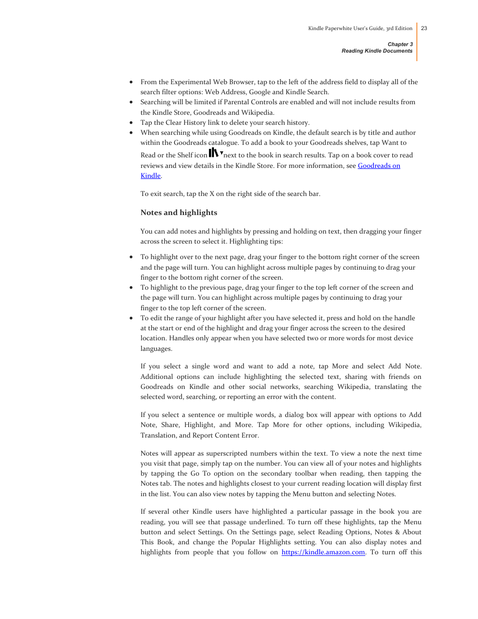 Notes and highlights | Kindle Paperwhite (2nd Generation) User Manual | Page 23 / 47