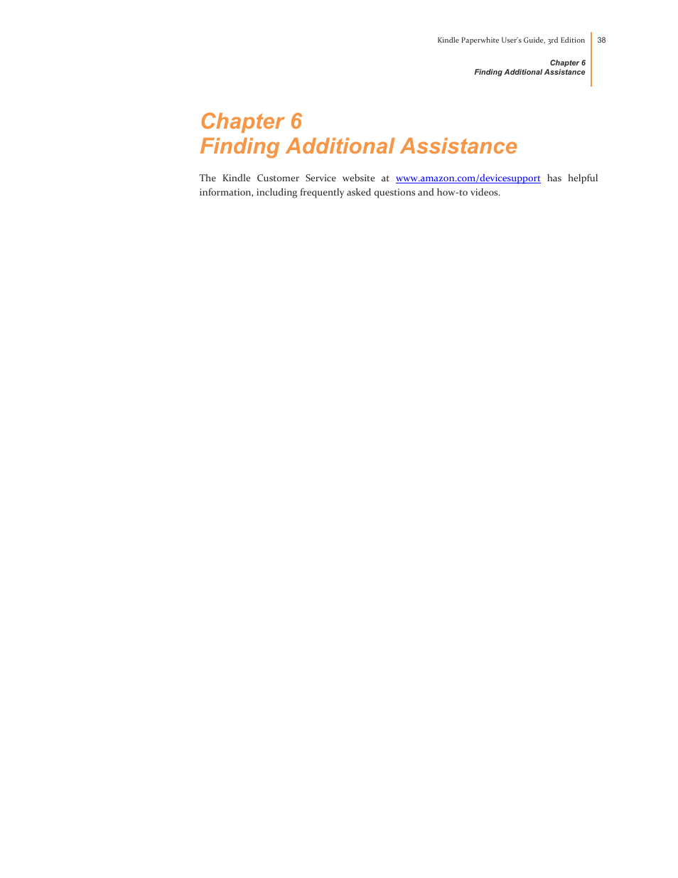 Chapter 6 finding additional assistance | Kindle Paperwhite (2nd Generation) User Manual | Page 38 / 47