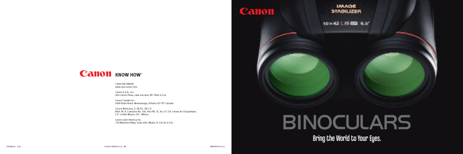 Canon Image Stabilizer Series User Manual | 8 pages