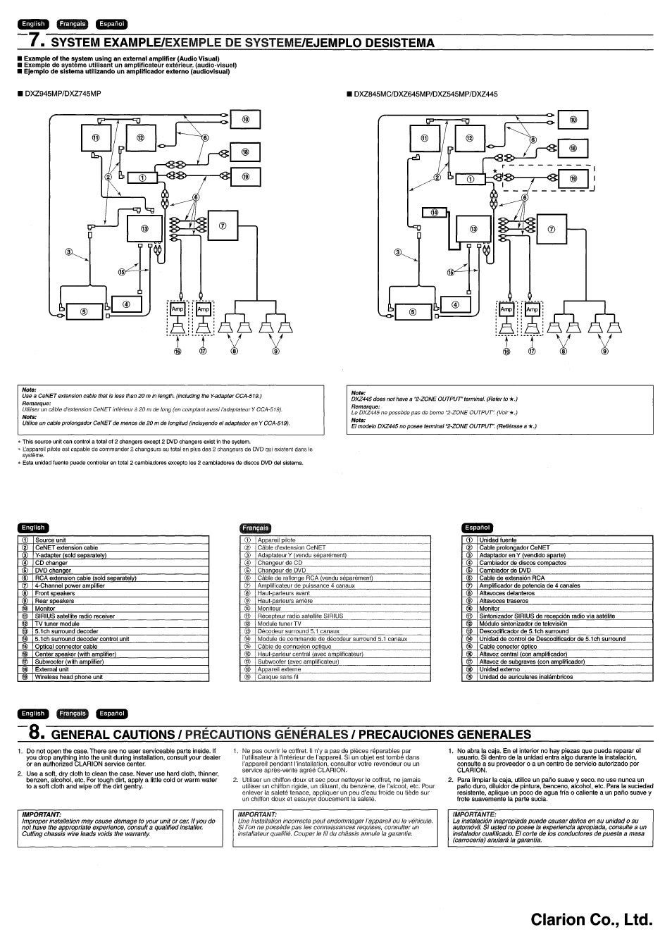 Clarion Dxz845mc Wiring Diagram - anchillante