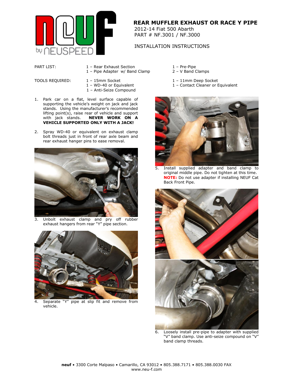 Neu-F NF.3000 User Manual | 2 pages