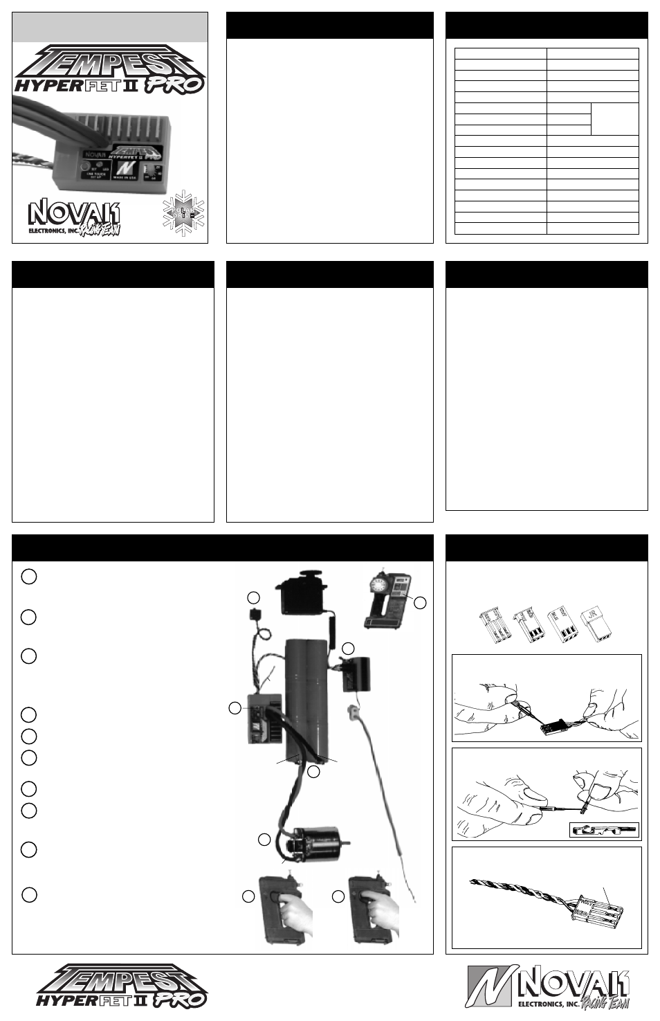 Novak Tempest Max ESC (1760) User Manual | 3 pages computer wire harness 