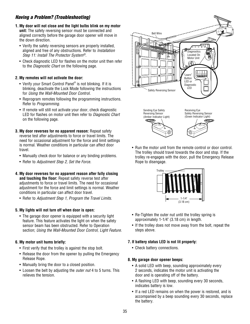 Having A Problem Troubleshooting Chamberlain Whisper Drive Hd900d User Manual Page 35 88