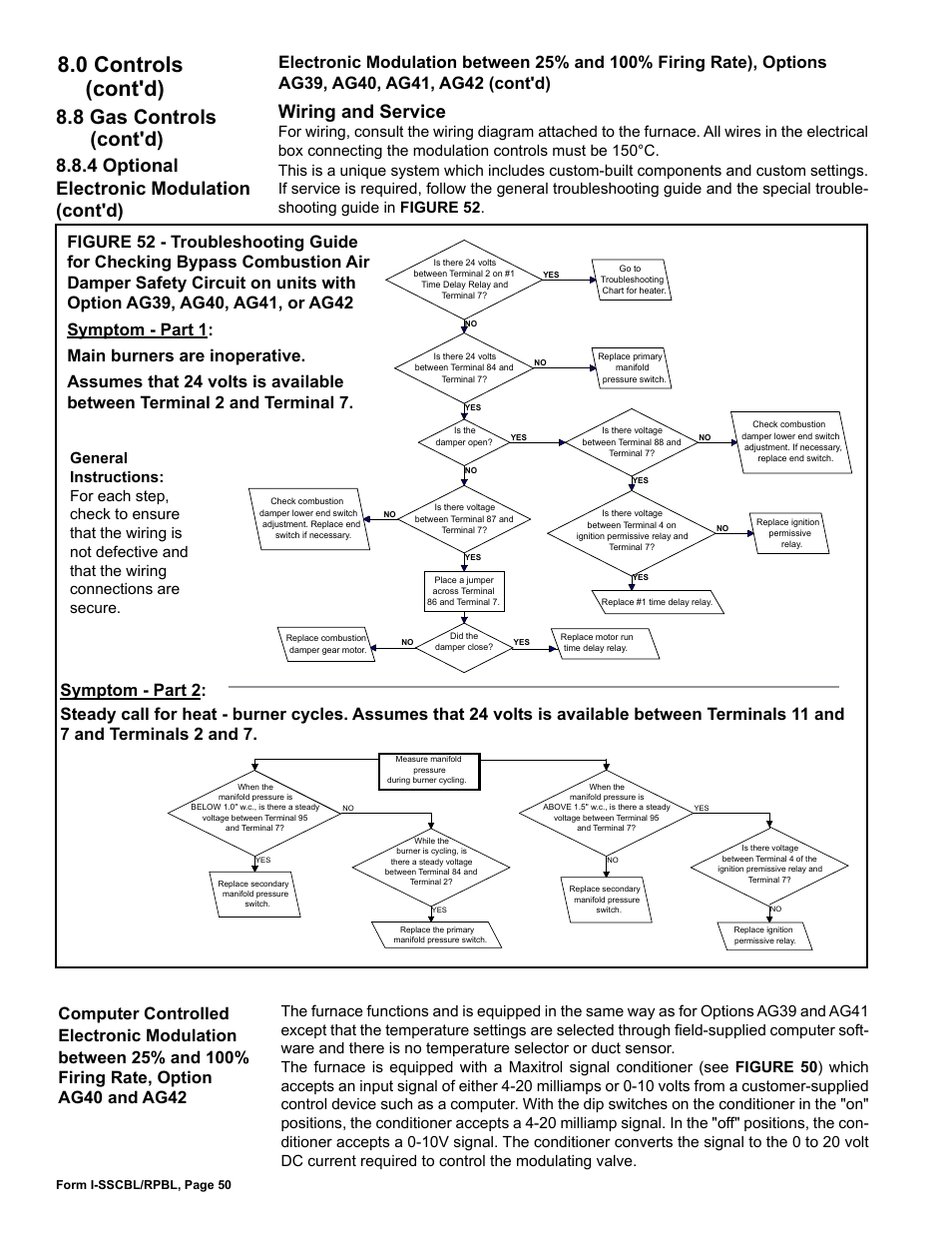 0 controls (cont'd), 8 gas controls (cont'd), Wiring and ... reznor gas heater wiring diagram 