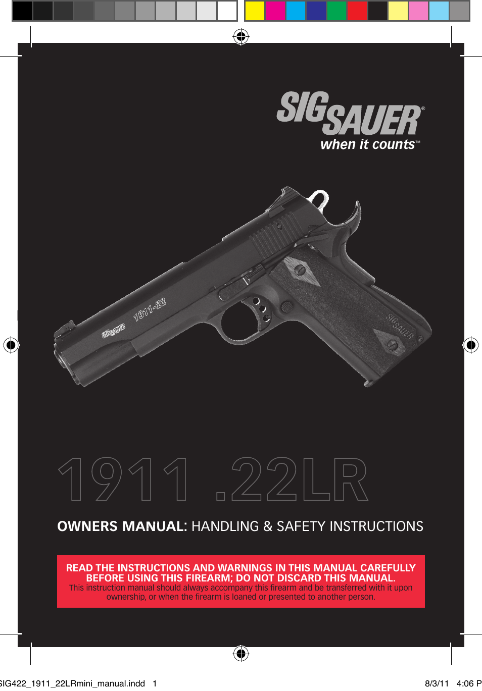 SIG SAUER 1911 .22LR User Manual | 64 pages | Original mode