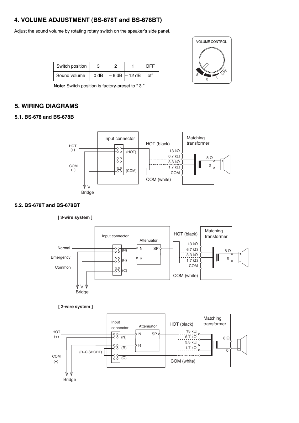 Wiring Diagrams Toa Bs 678bt User