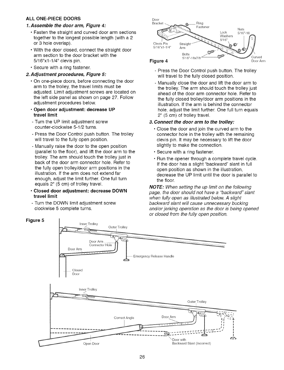 All One Piece Doors Craftsman 1 2 Hp Garage Door Opener Model 139 User Manual Page 26 40 Original Mode