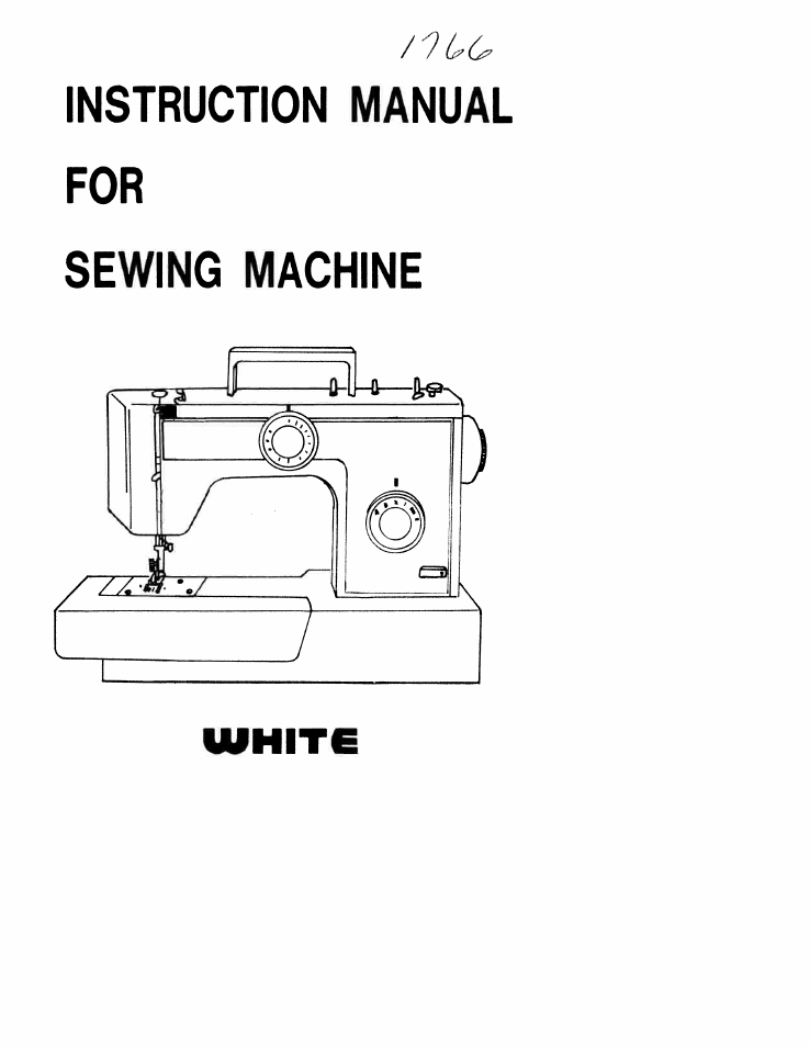 SINGER W1766 User Manual | 33 pages
