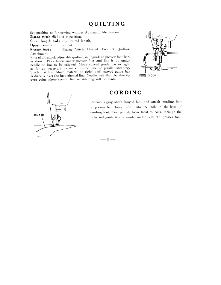 Cording | SINGER W3851 User Manual | Page 33 / 35