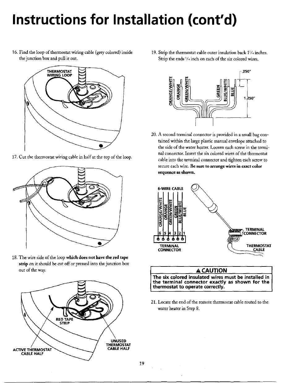 Instructions for installation (cont'd) | Maytag HE21250PC User Manual | Page 19 / 40