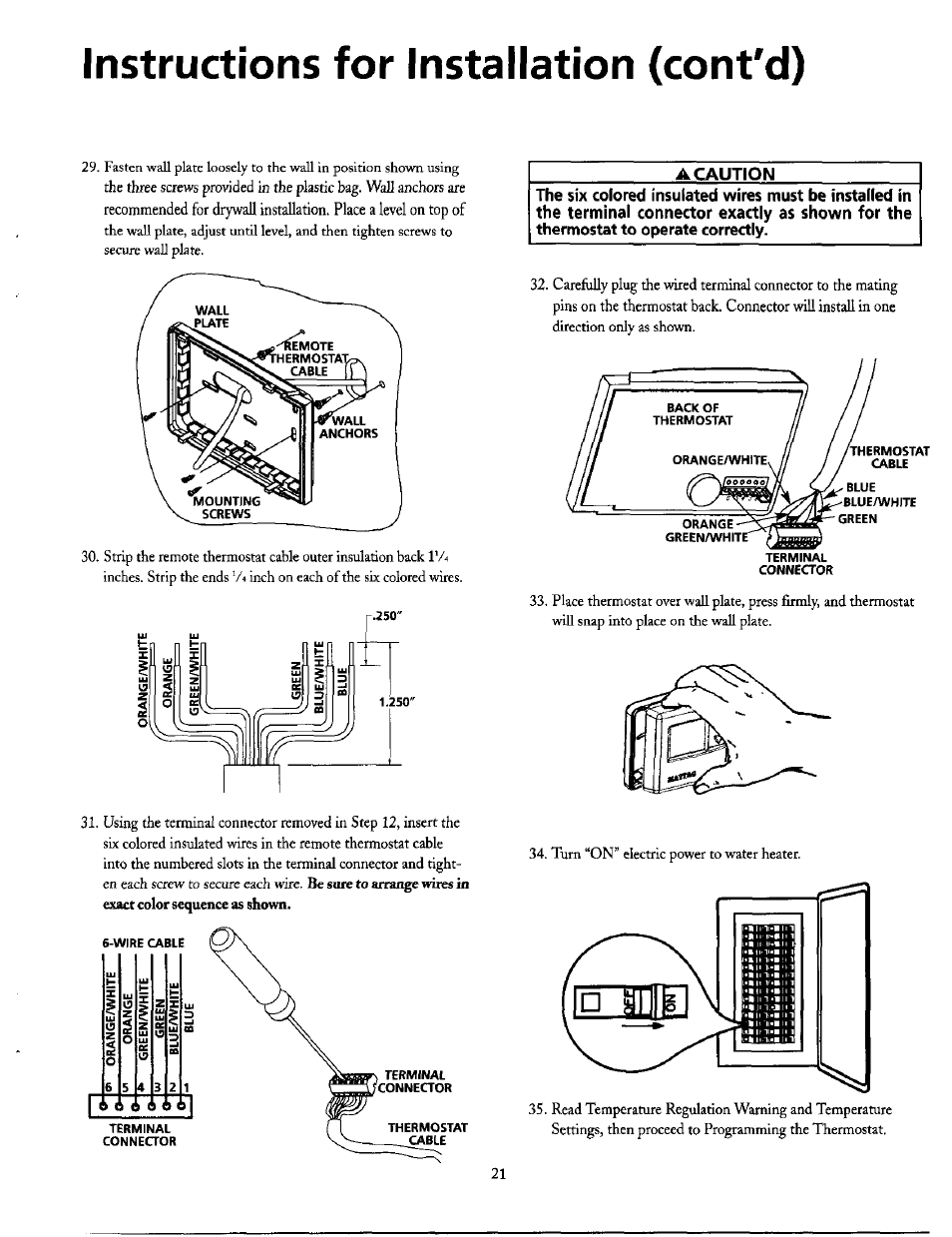 Instructions for installation (cont'd) | Maytag HE21250PC User Manual | Page 21 / 40