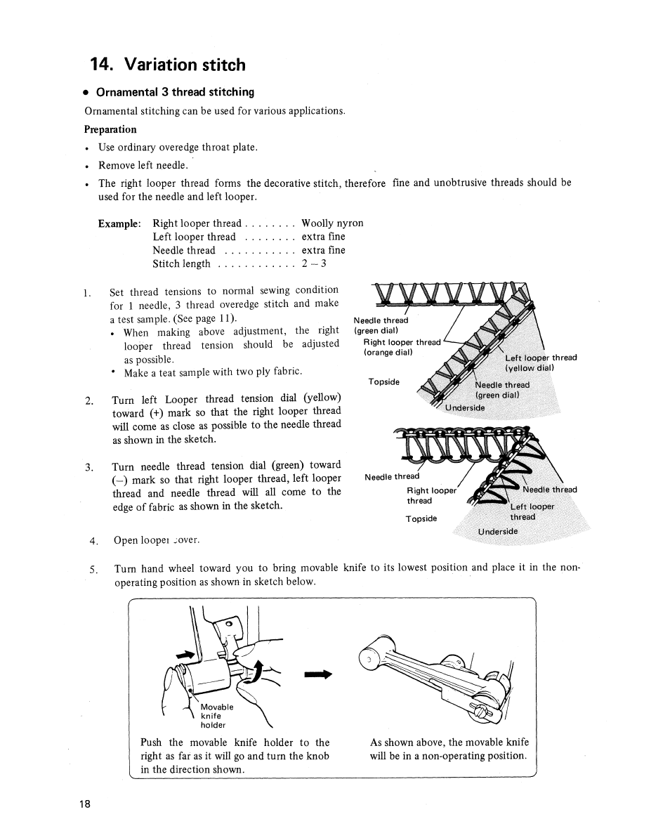Variation stitch | SINGER 14U 34B/234B User Manual | Page 22 / 31