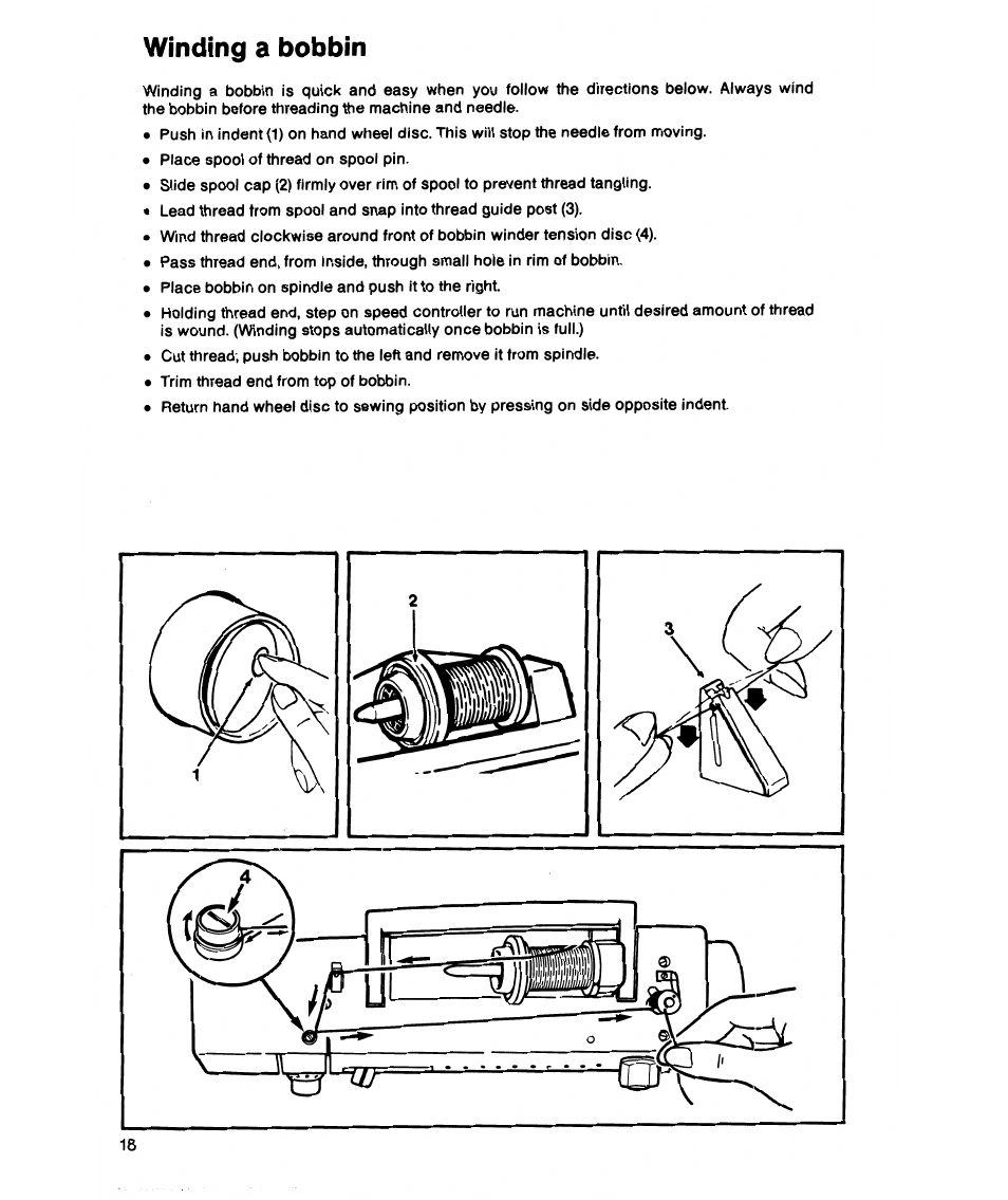 Winding a bobbin, Inserting a bobbin | SINGER 7021 Merritt User Manual | Page 20 / 88