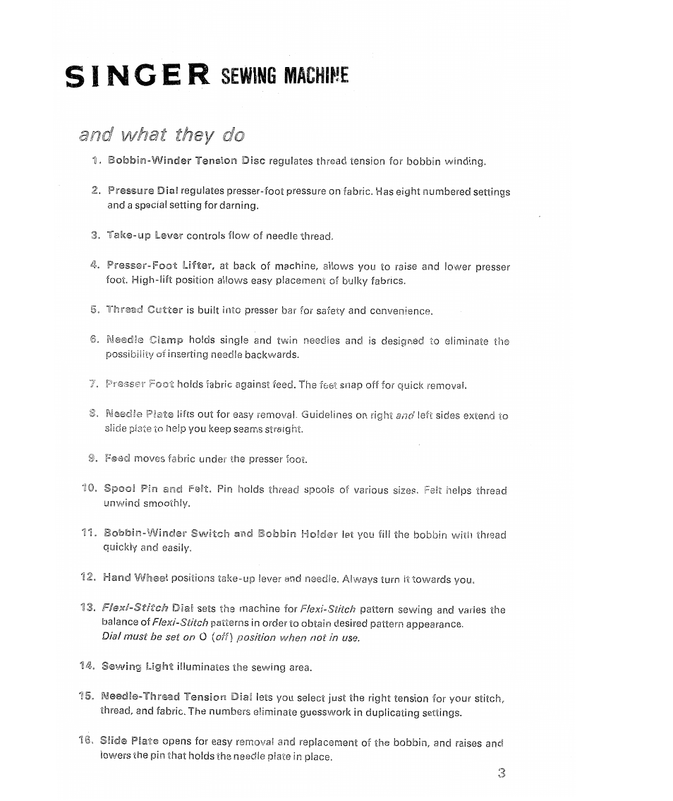 Singer sewing, Sewing | SINGER 513 Stylist User Manual | Page 5 / 64