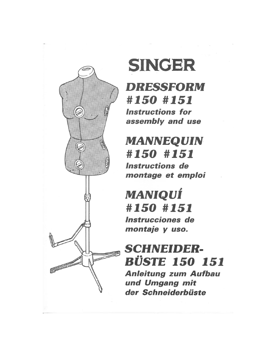 SINGER 151 Dressfrom User Manual | 8 pages