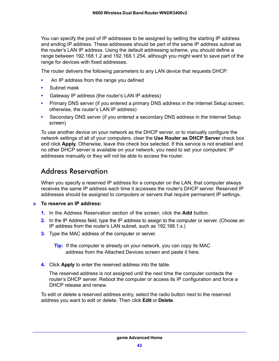 ip address for netgear router n600 ip address for netgear router n600