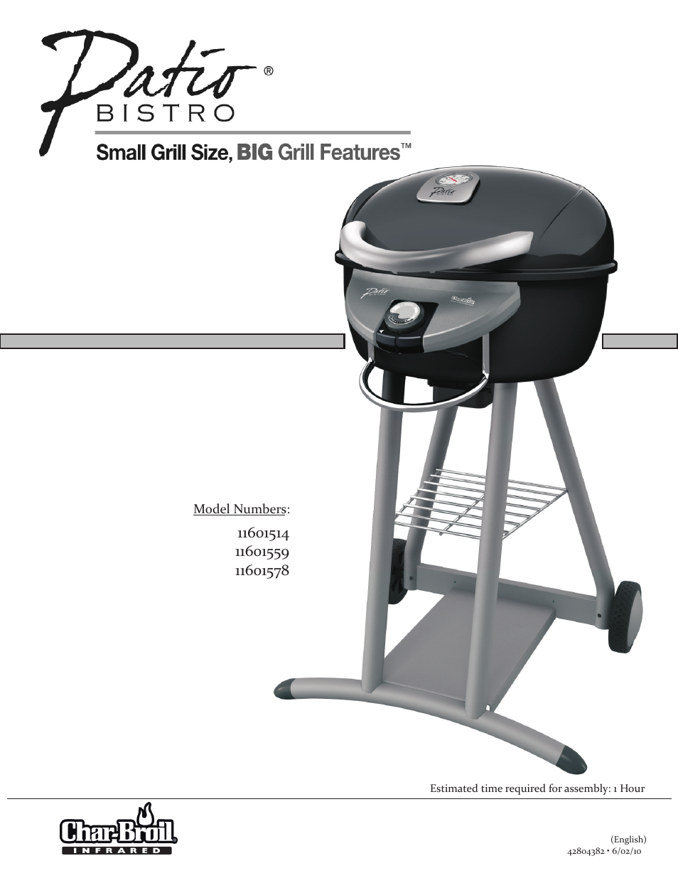 Char Broil Patio Bistro 11601514 User Manual 8 Pages Also For Char Broil Patio Bistro 11601514 User