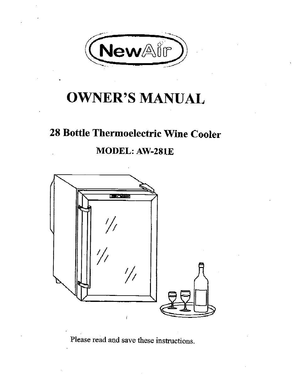 NewAir AW-281E User Manual | 8 pages