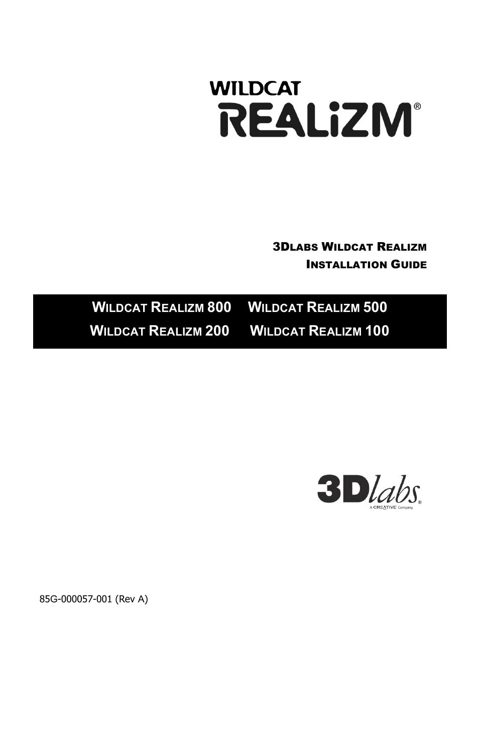 3DLABS WILDCAT REALIZM 100 User Manual | 5 pages