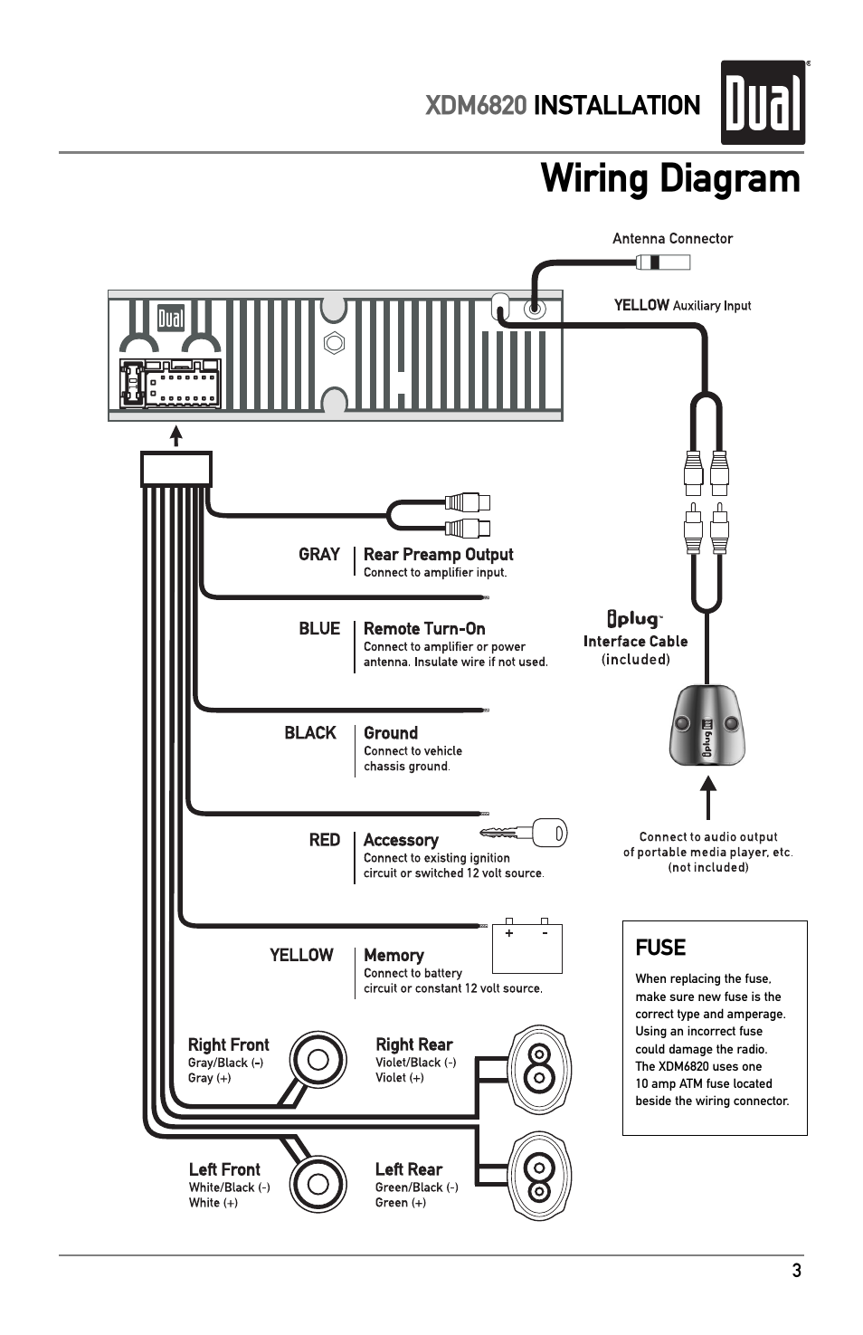 Dual Xdm6820 Wiring Diagram - Wiring Diagram