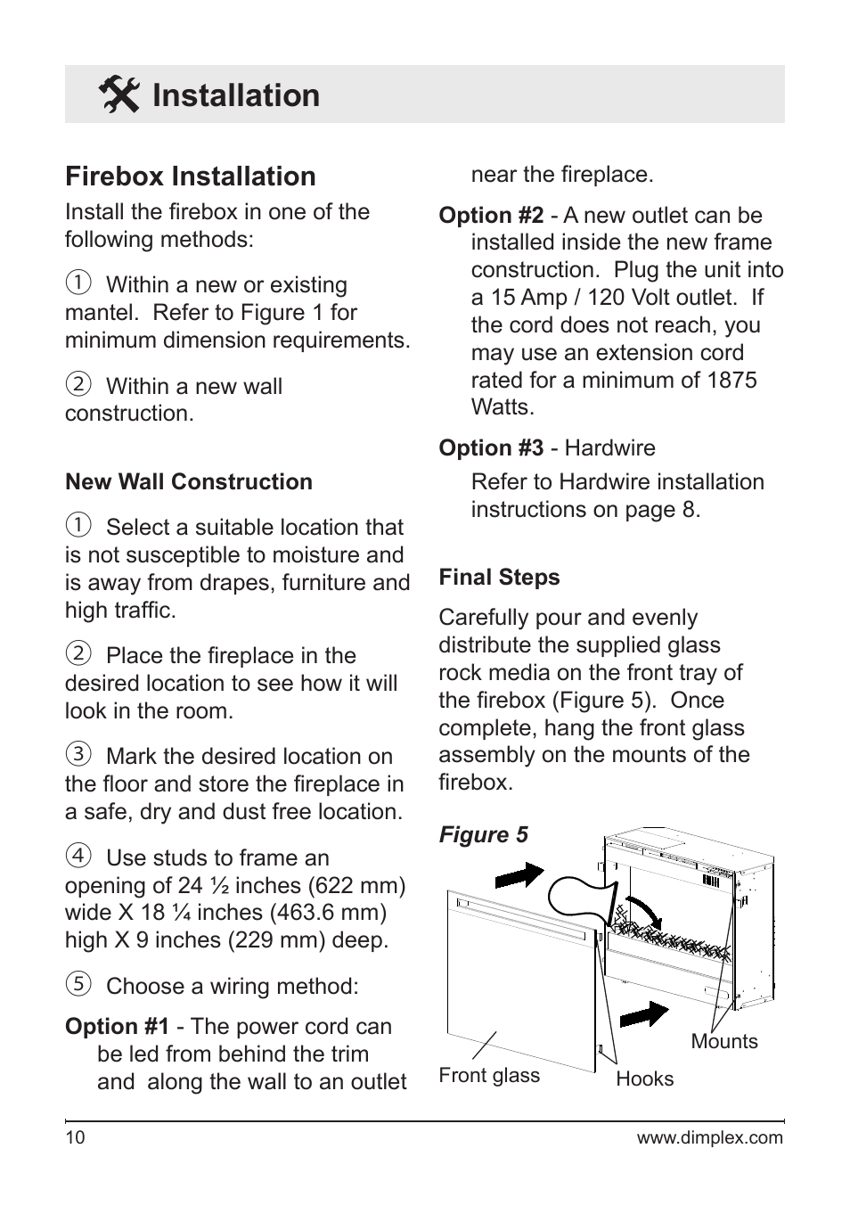 Dimplex Electric Fireplace Dfg253a User, Dimplex Electric Fireplace Manuals