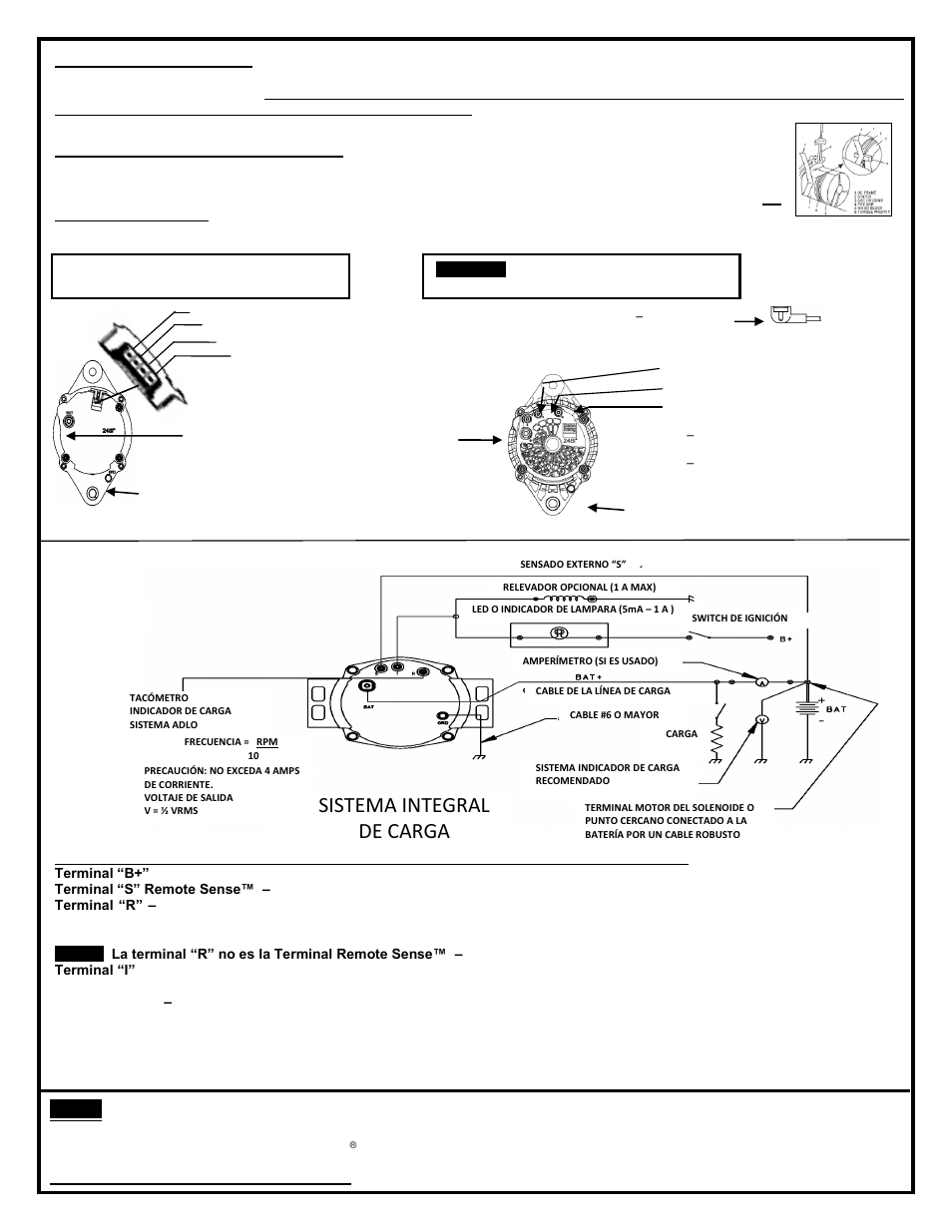 Sistema Integral De Carga Nota Remy 28si Alternator User Manual Page 5 6 Original Mode