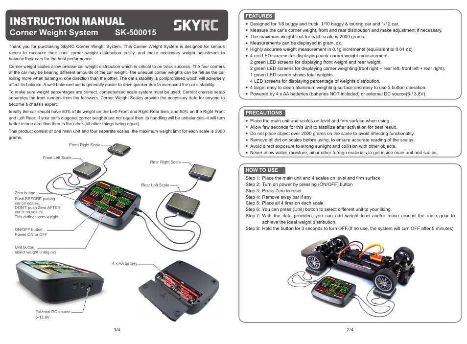 corner weight system