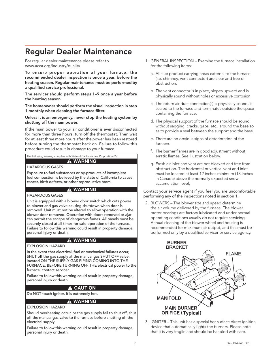 Regular dealer maintenance | Trane XR80 User Manual | Page 9 / 12